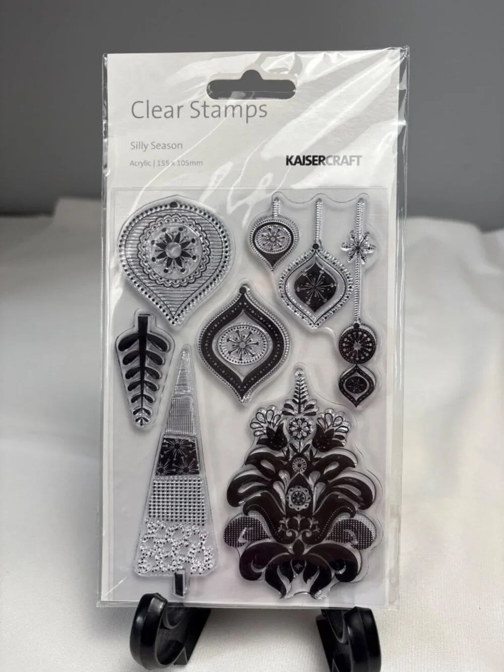 Kaisercraft Silly Season Clear Cling Christmas Acrylic Stamps Ornaments Set